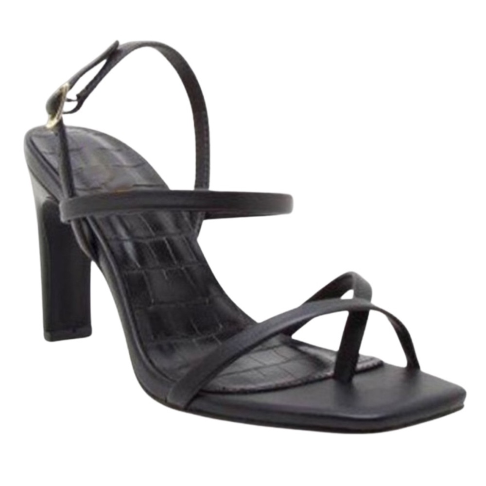 Elegant Black Strappy Heels